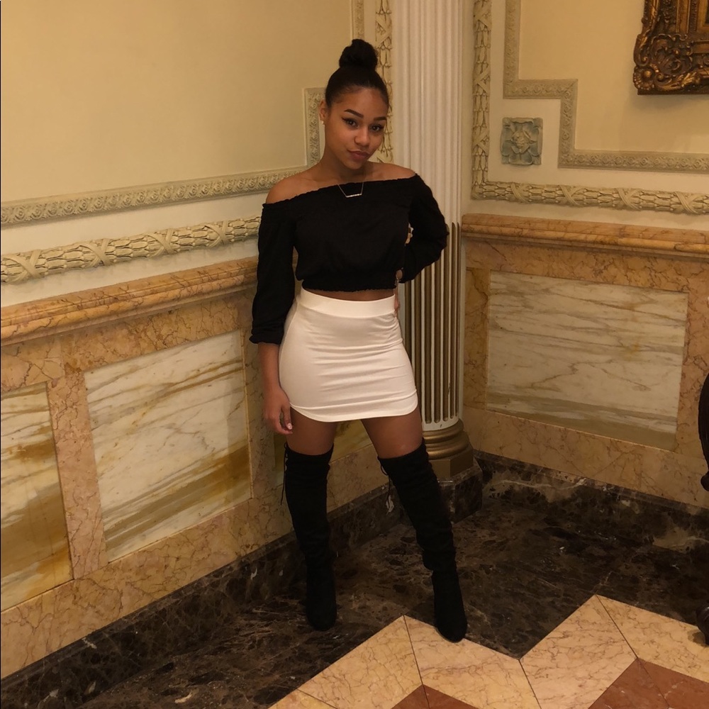 White skirt